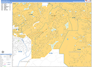 Diamond Bar  Wall Map Basic Style